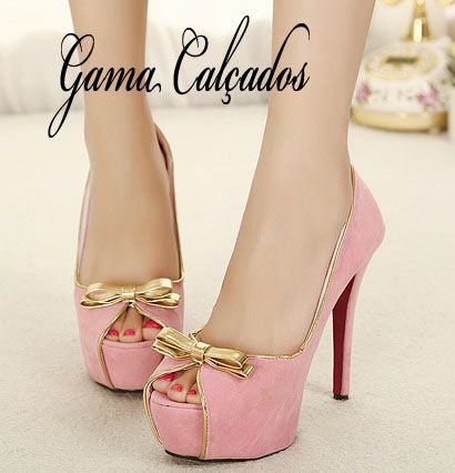 Sapato laço dourado 888