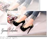 Sapato preto e dourado S050